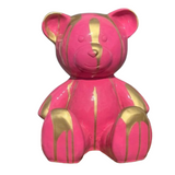 Statue Ours Prestige Sculpture - 35cm - Coulure Rose