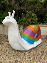 Statue Escargot Prestige Sculpture - 100cm - Berlingot Blanc