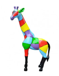 Statue Girafe Prestige Sculpture - 165cm - Multi