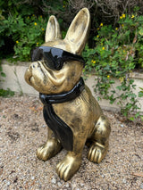 Statue Chien Bouledogue Francais Prestige Sculpture - 120cm - Bronze