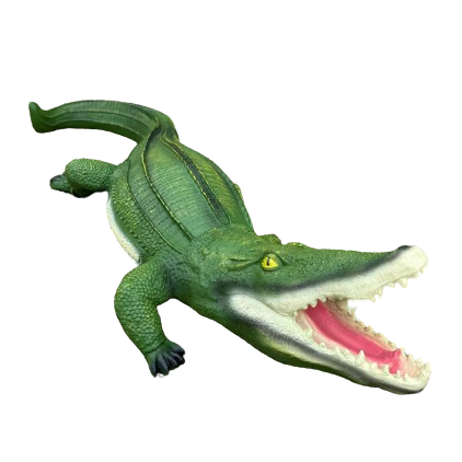 Statue Crocodile Prestige Sculpture - 120cm - Naturel