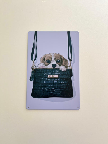 PLAQUE MÉTAL SAC 30X20 CM - PLAQUE DECORATIVE