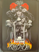 PLAQUE MÉTAL FLAMME 30X40 CM - PLAQUE DECORATIVE