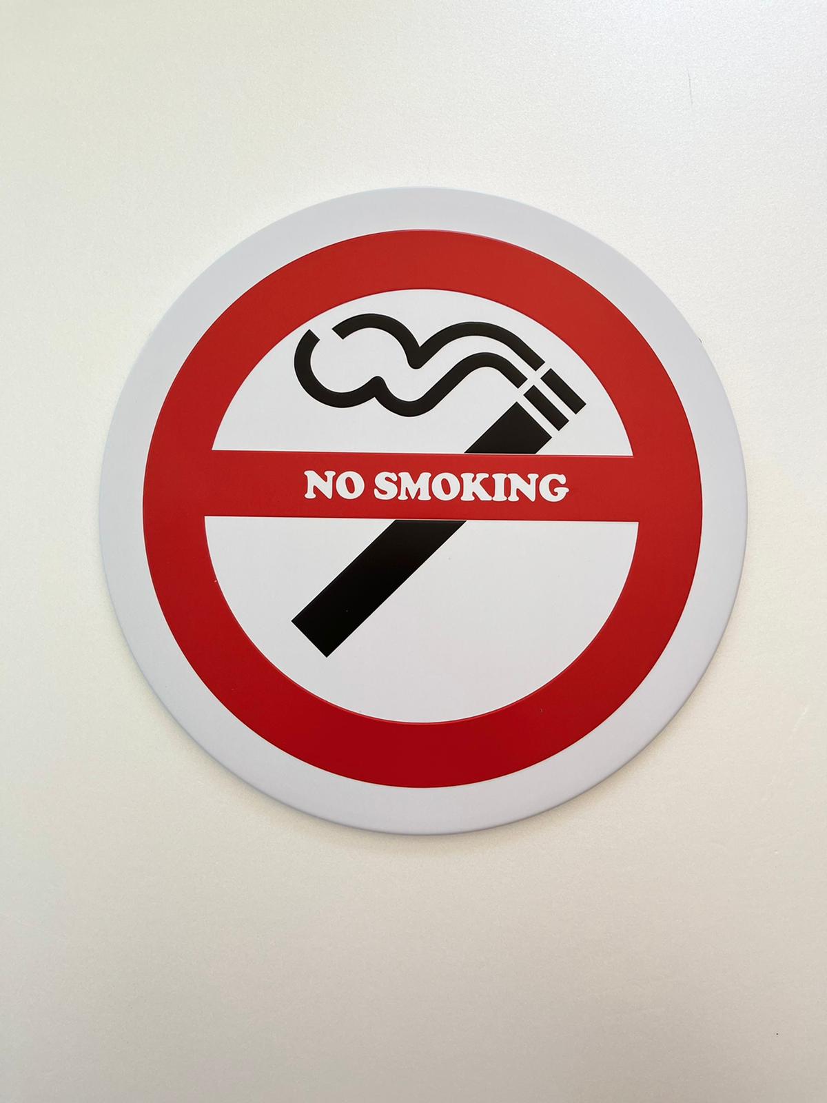 PLAQUE MÉTAL NO SMOKING 30X30 CM - PLAQUE DECORATIVE