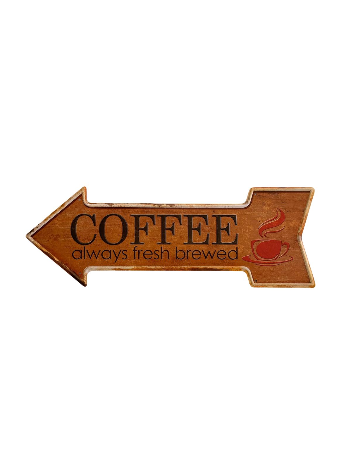 PLAQUE FLECHE MÉTAL BREWED 45x15 CM - PLAQUE DECORATIVE