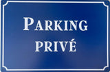 PLAQUE MÉTAL PARKING PRIVÉ 30X20 CM - PLAQUE DECORATIVE