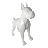 Statue Chien Boxer Animaux Resine - 110cm - Blanc - ANIMAUX-RESINE.FR